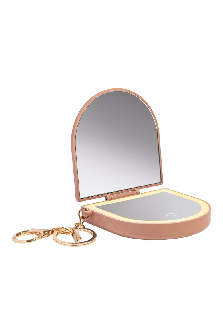 Compact Mirror Key Chain, Alternate, color, TERRACOTTA