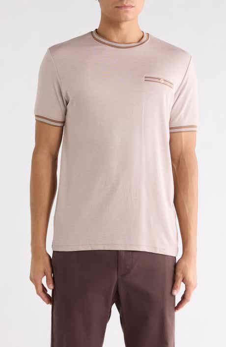 DENIM AND FLOWER Tipped Crewneck T-Shirt