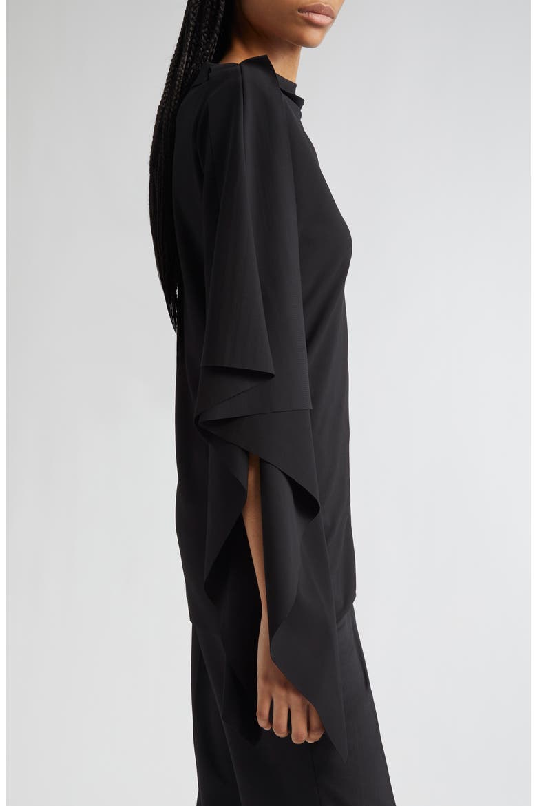 Fiorella Asymmetric Jersey Top, Alternate, color, BLACK