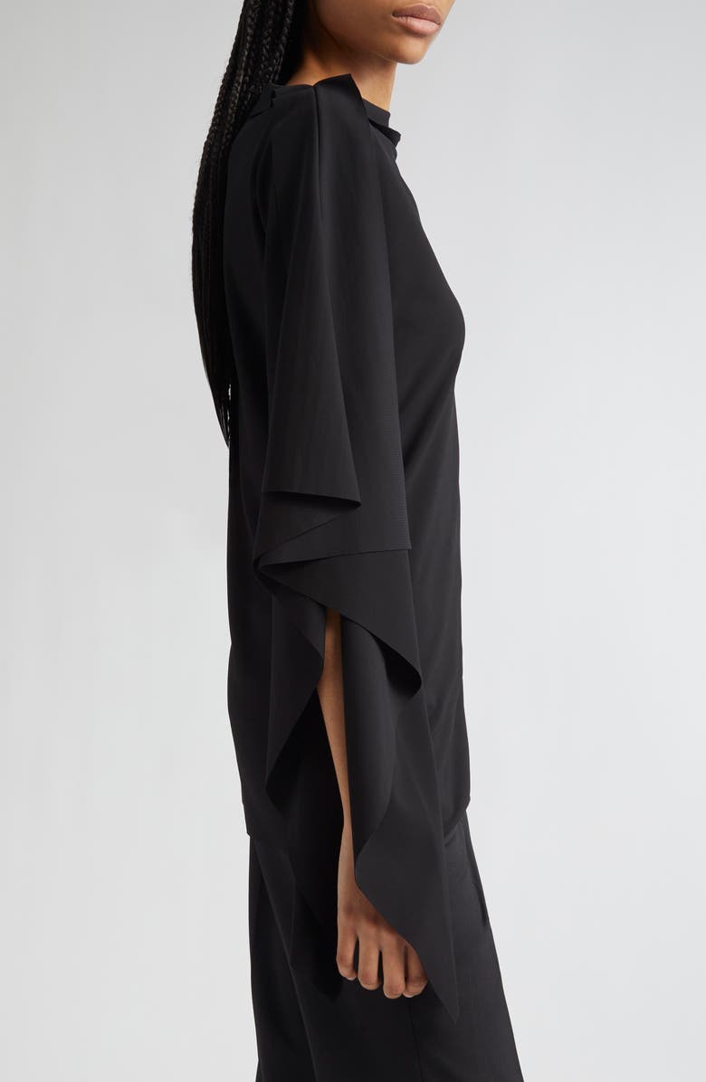 SPORTMAX Fiorella Asymmetric Jersey Top, Alternate, color, Black