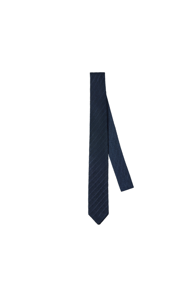 Textured silk tie, Alternate, color, Blue