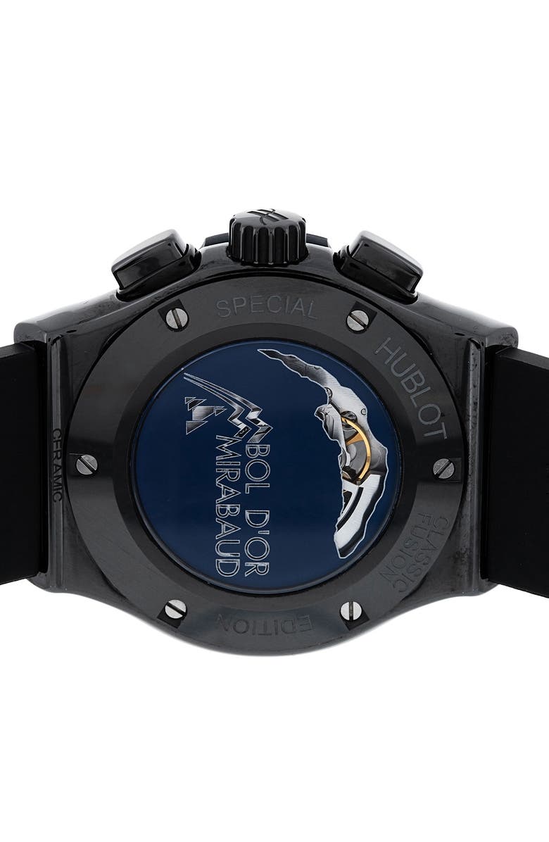 Watchfinder & Co. Hublot Preowned 2023 Classic Fusion Chronograph Rubber Strap Watch, 45mm, Alternate, color, 