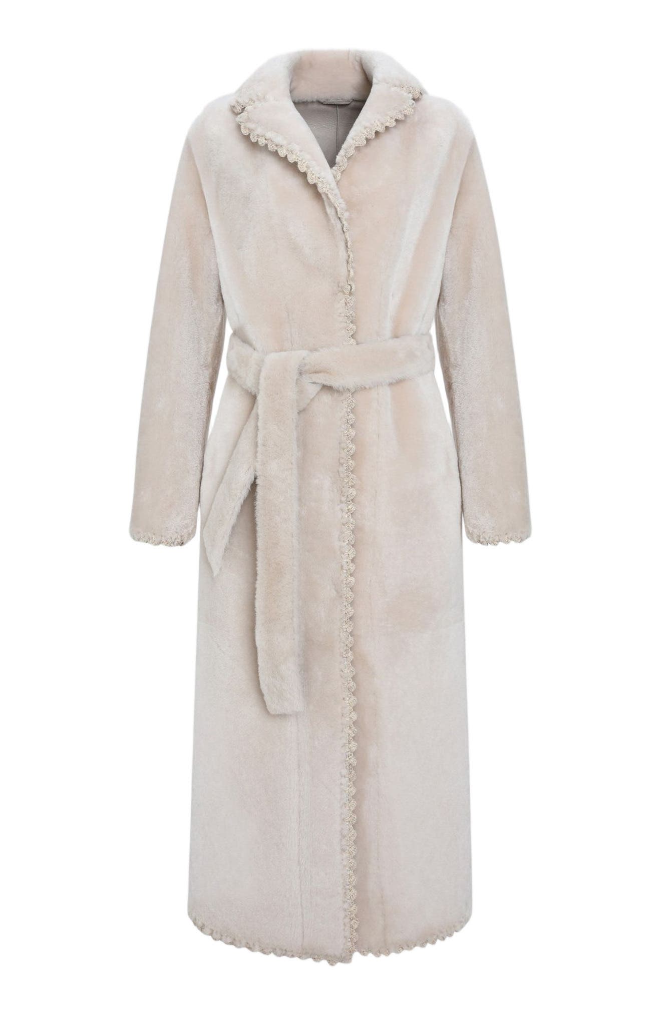 Reversible Genuine Shearling Long Coat - image 4