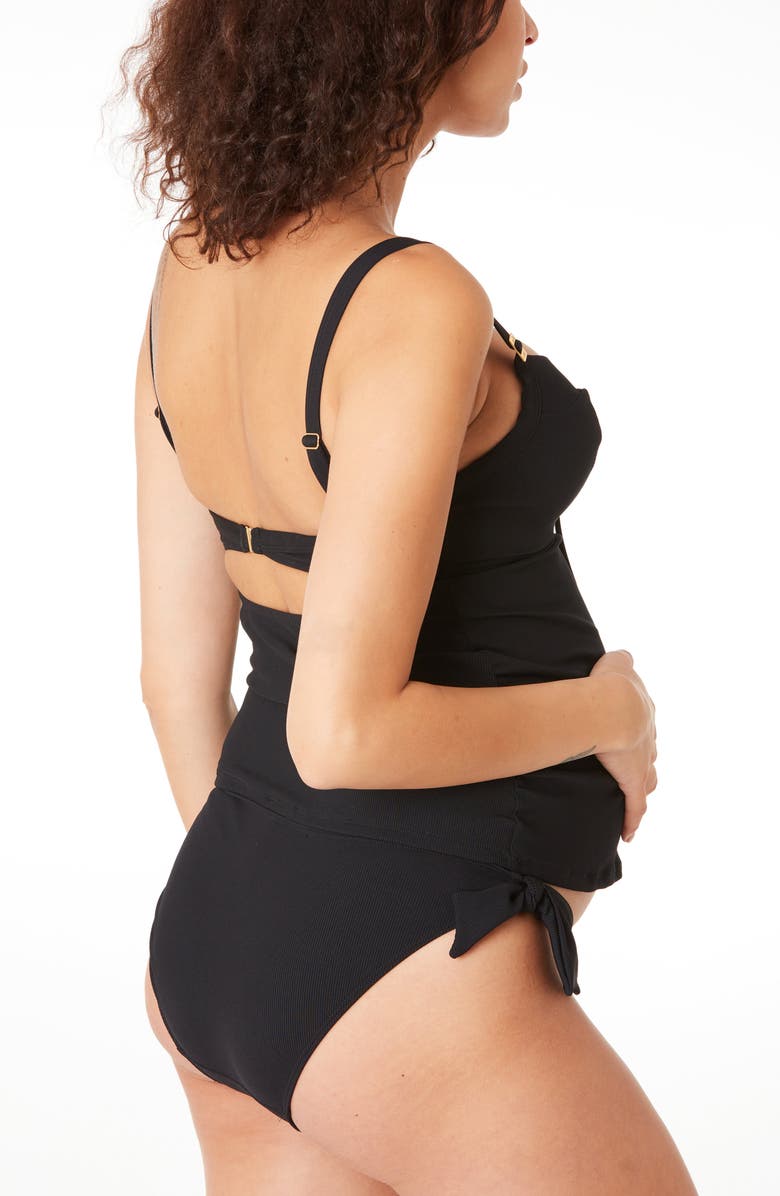 Cache Coeur Porto Vecchio Maternity Tankini Swimsuit, Alternate, color, 