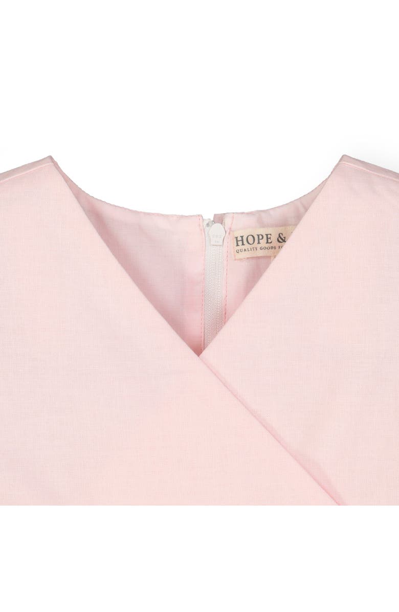 Hope & Henry Girls' Tiered Wrap Dress, Infant, Alternate, color, Pale Pink Linen