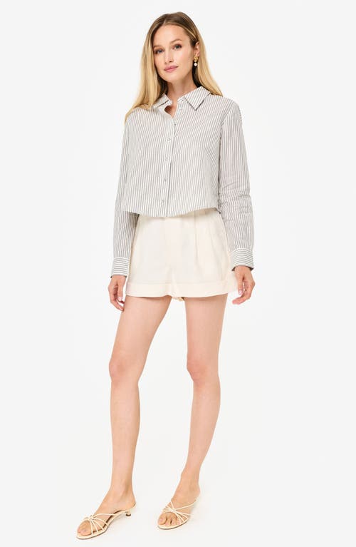 Shop Cami Nyc Monty Stripe Cotton & Linen Button-up Shirt