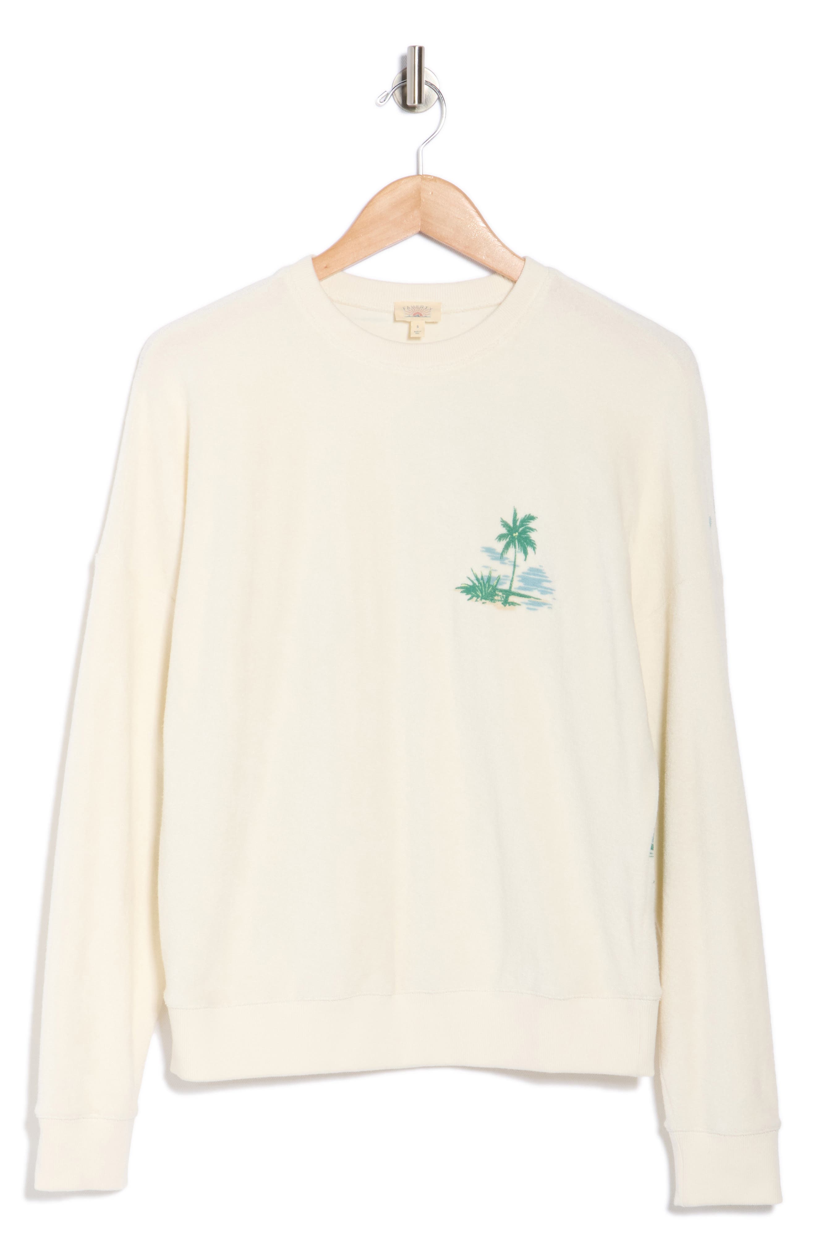 Faherty Cabana Towel Terry Crew Sweatshirt