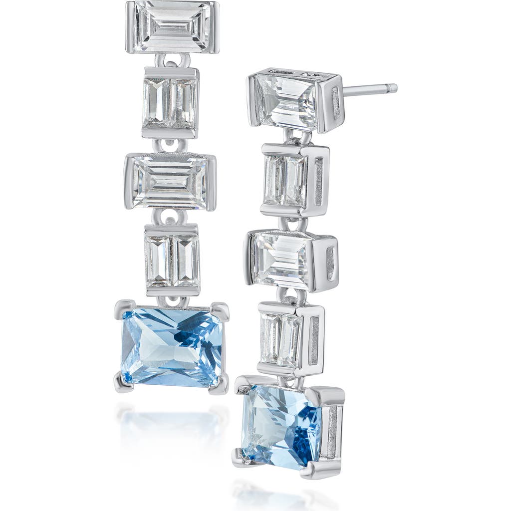 Kenneth Jay Lane Baguette Cubic Zirconia Drop Earrings