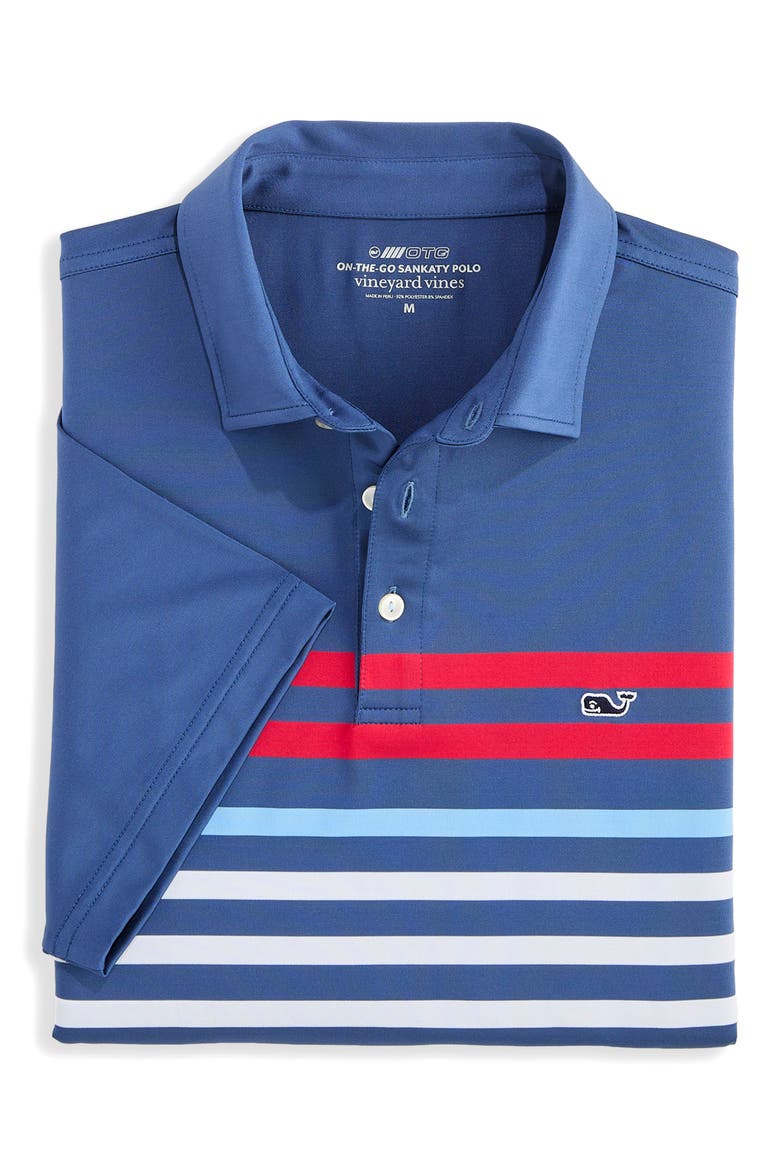 Conch Stripe Sankaty Performance Polo, Alternate, color, RWB BANNER STRIPE