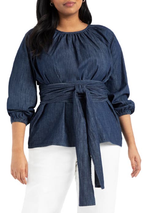 Dramatic Faux Wrap Top (Plus Available)