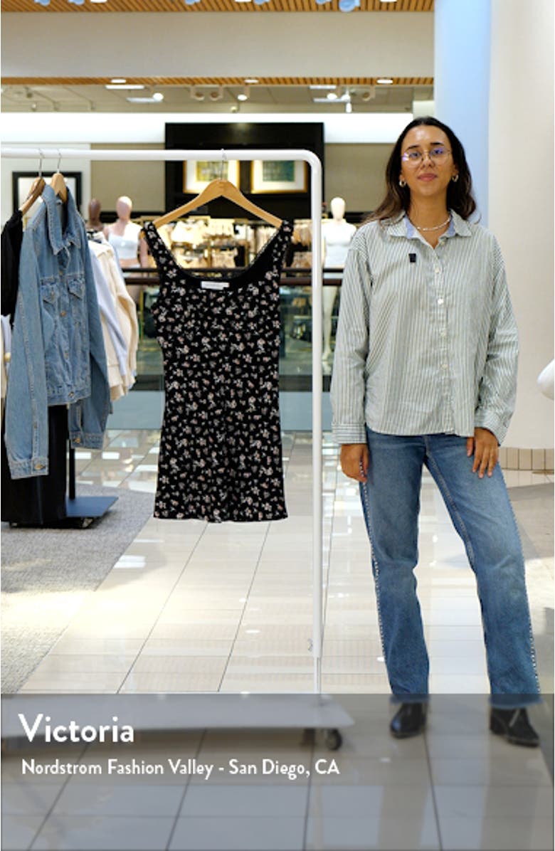 Print Lace Trim Sleeveless Minidress, sales video thumbnail