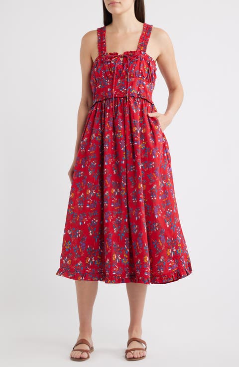 Calla Floral Cotton Sundress