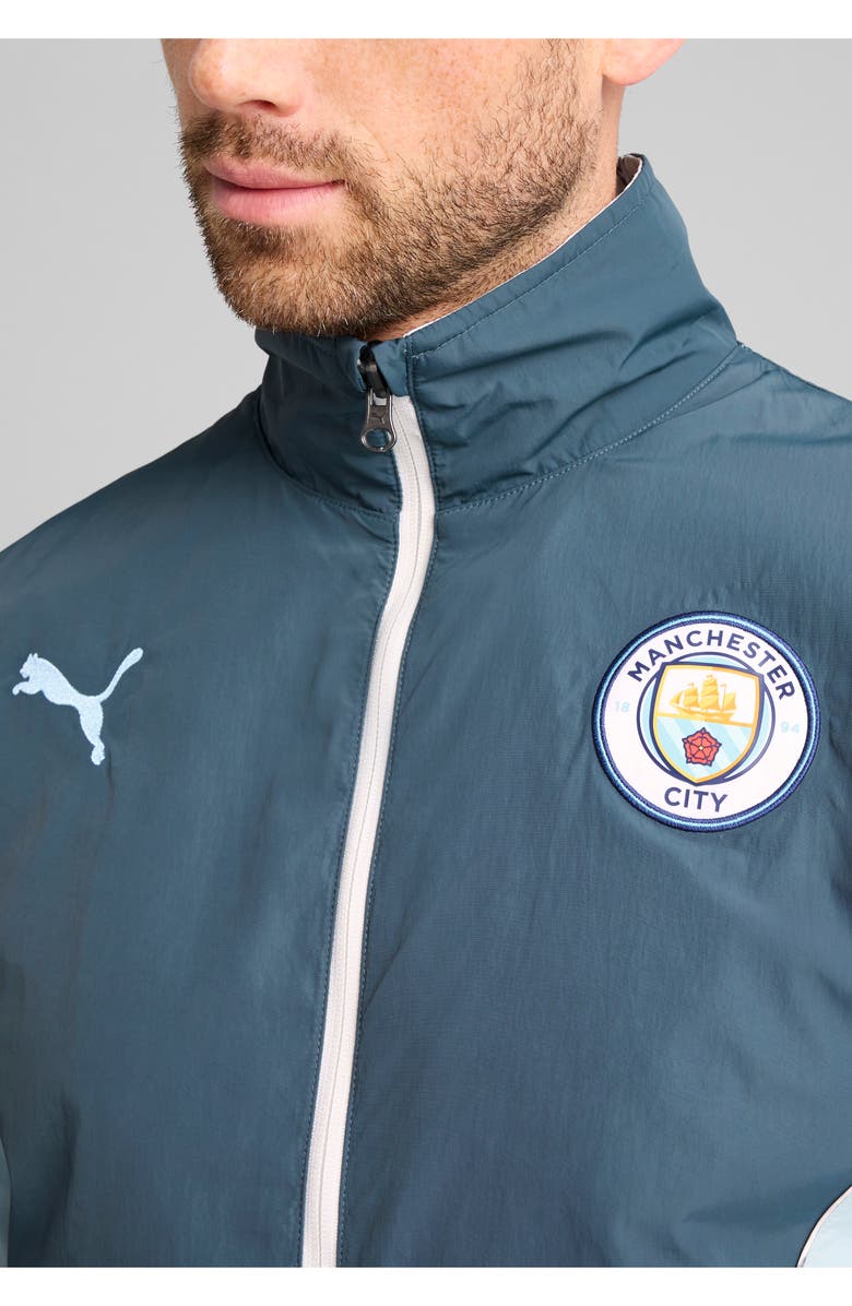 PUMA x KidSuper MCFC Reversible Nylon Jacket, Alternate, color, Gray Skies/ Team Light Blue