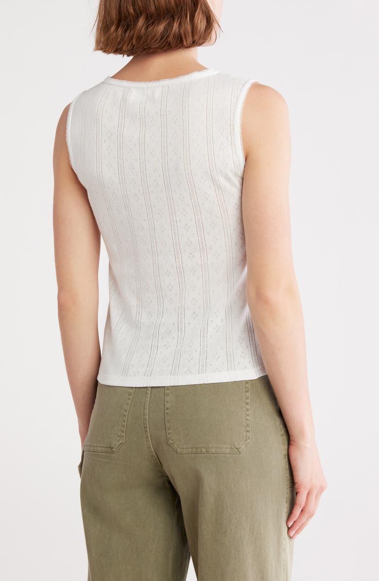 Elodie Pointelle Tank, Alternate, color, White