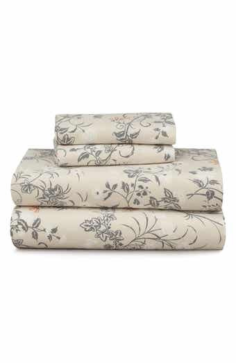 AZORES HOME Katy Floral Cotton Flannel Sheet Set