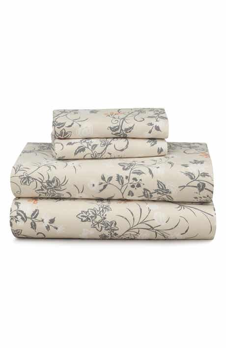 AZORES HOME Katy Floral Cotton Flannel Sheet Set