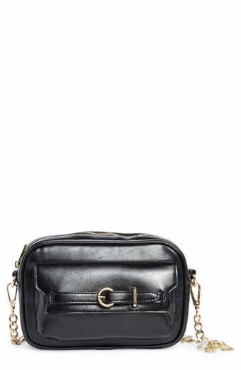 Crinkle Faux Leather Camer Bag