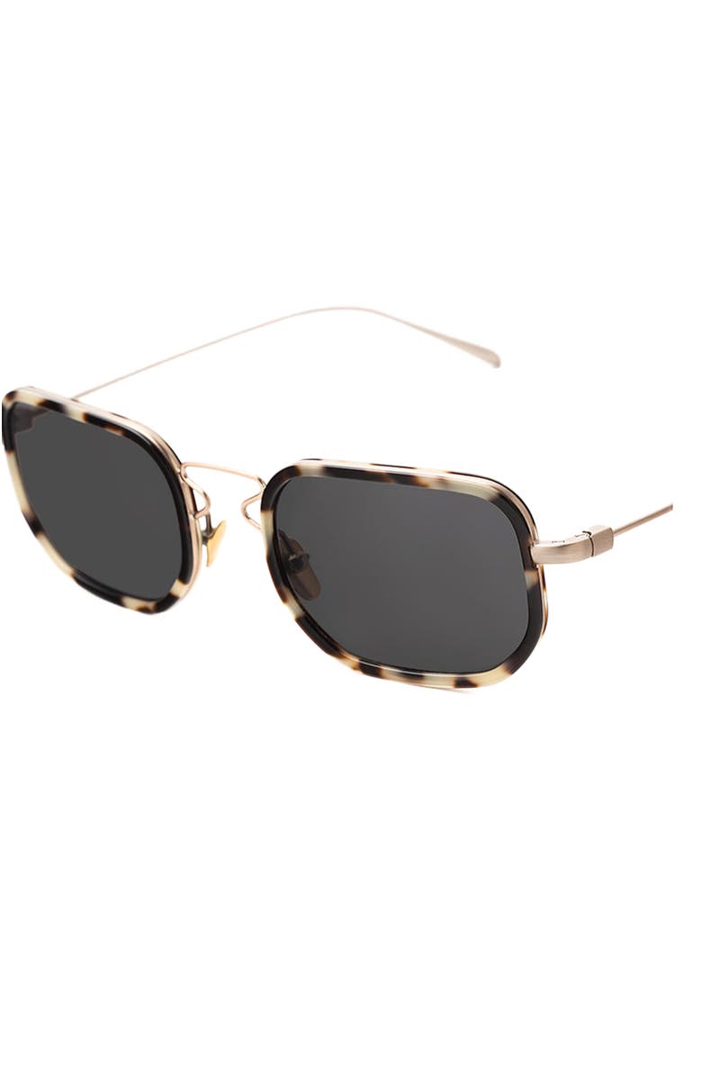 Lyndon Eyewear Venetian Sunglasses, Alternate, color, Matte Black / Grey