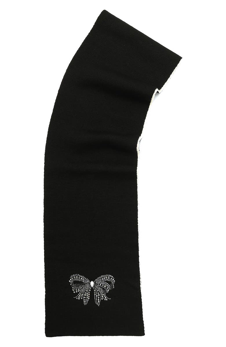 Kurt Geiger London Belgravia Bow Scarf, Alternate, color, Black