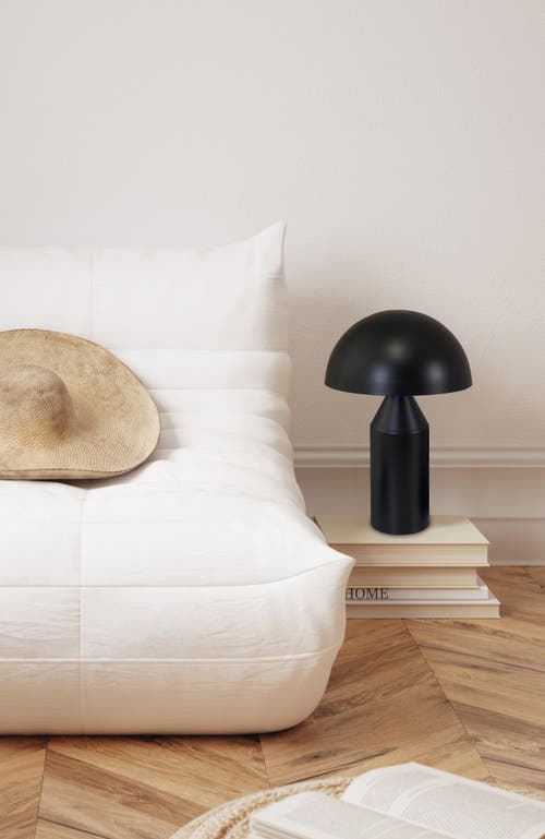 Brightech Venus 9.5" Modern Led Table Lamp With Dome Bowl Shade In Black