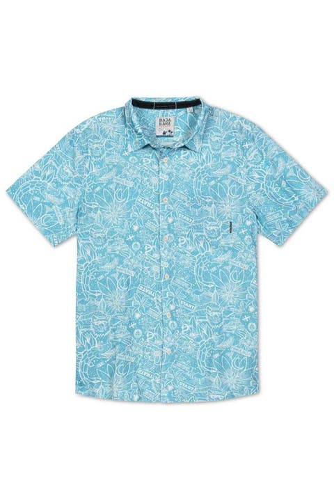 MONGOL RALLY BLUE - 7-SEAS BUTTON UP