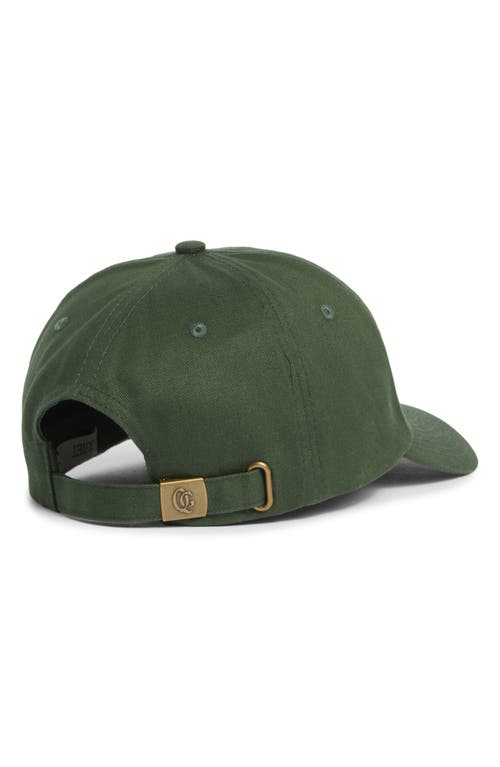 Quiet Golf Logo Embroidered Adjustable 6-panel Cotton Ball Cap In Green