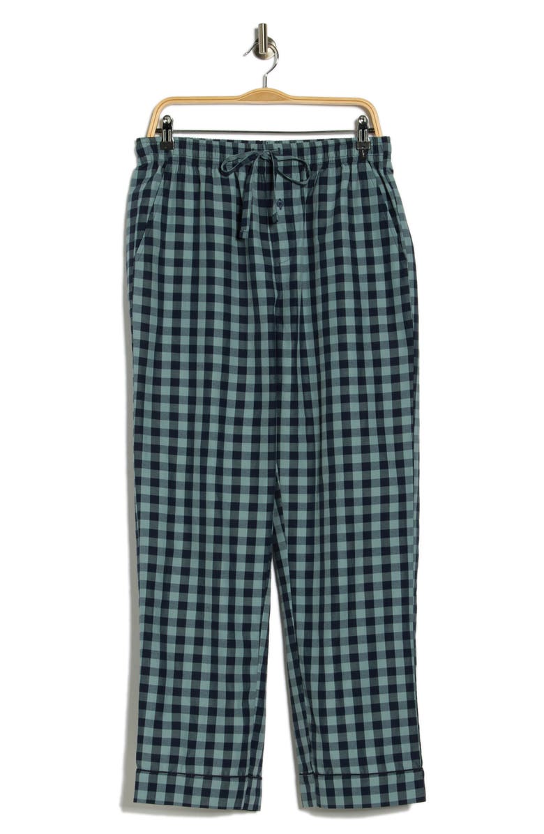 Tahari Plaid Pajama Pants, Alternate, color, Smoke Blue