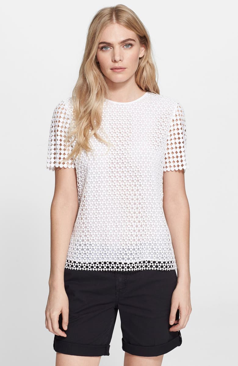 Tory Burch 'Crescent' Guipure Lace Blouse, Main, color,
