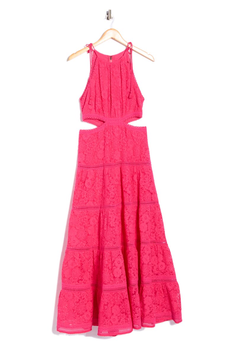 Myrtice Sleeveless Tiered Dress, Alternate, color, RASPBERRY