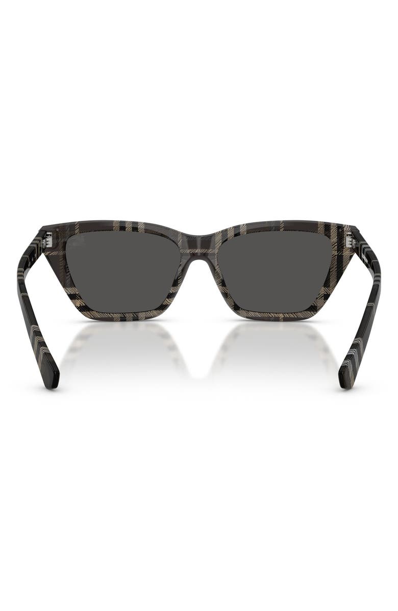 Burberry 54mm Cat Eye Sunglasses, Alternate, color, Check Grey / Dark Grey