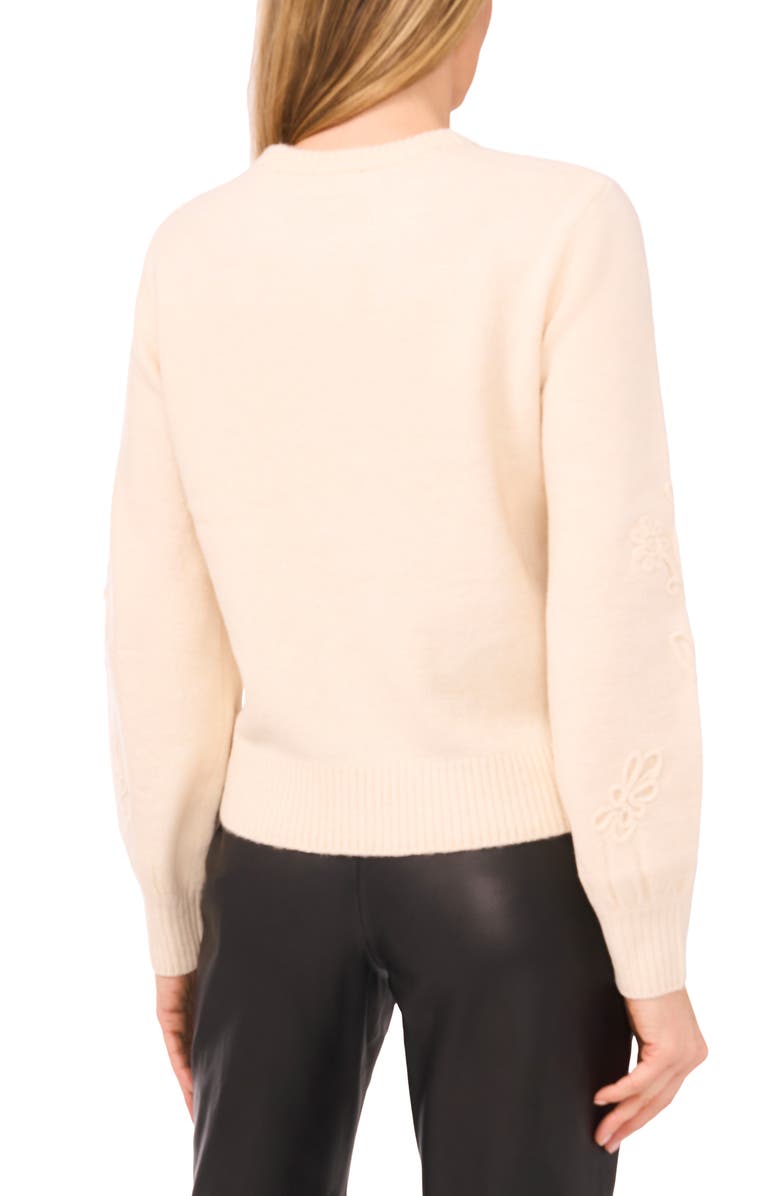 Ted Baker Embroidered Floral Sweater, Alternate, color, Ancient Ivory