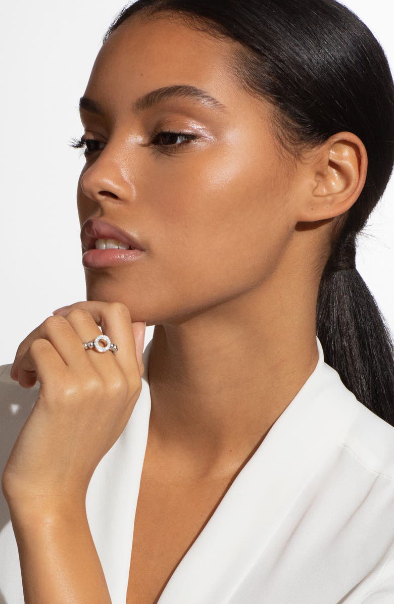 LAGOS Caviar Spark Diamond Open Circle Ring, Alternate, color, 