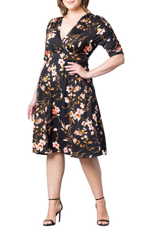 Gabriella Print Jersey A-Line Dress (Plus Size)