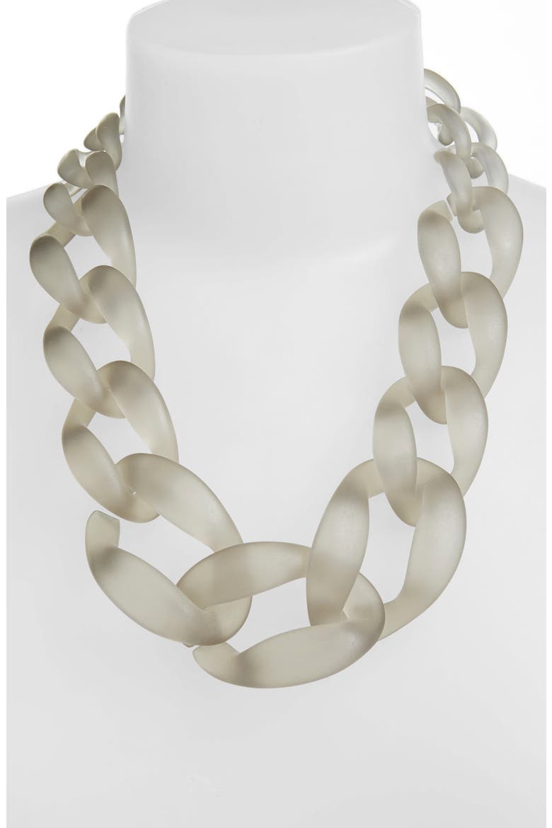 Link Necklace, Alternate, color, GREY