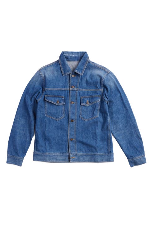 Vintage Denim Heart Shape Pocket Jacket