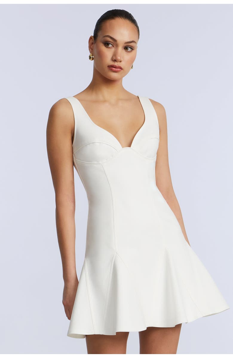 BCBGMAXAZRIA Solid Godet Dress, Alternate, color, Jasmine