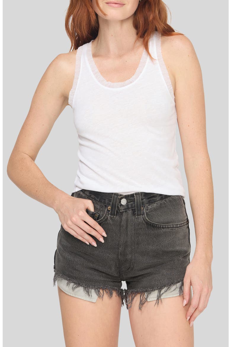 Misty Mesh Trim Tank, Main, color, WHITE
