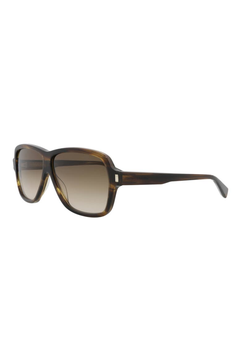 62mm Polarized Aviator Sunglasses, Alternate, color, HAVANA HAVANA BROWN