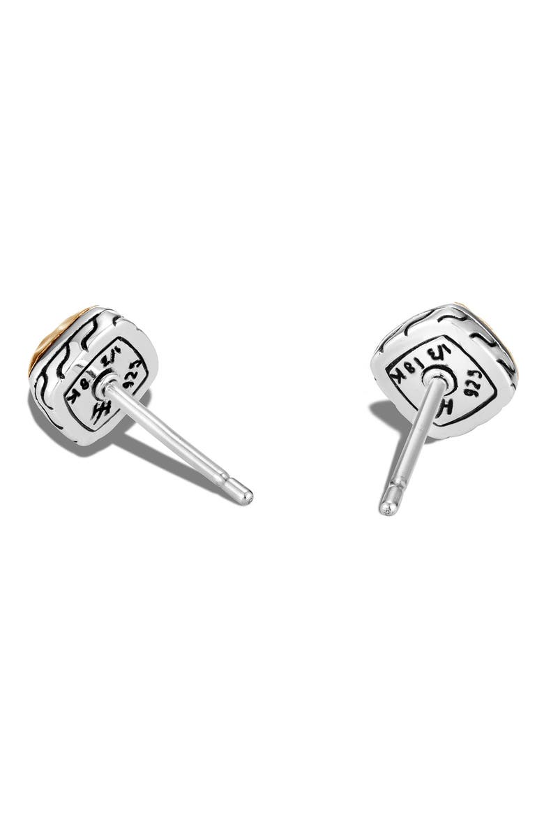 Classic Chain Sugarloaf Stud Earrings, Alternate, color, SILVER/ GOLD