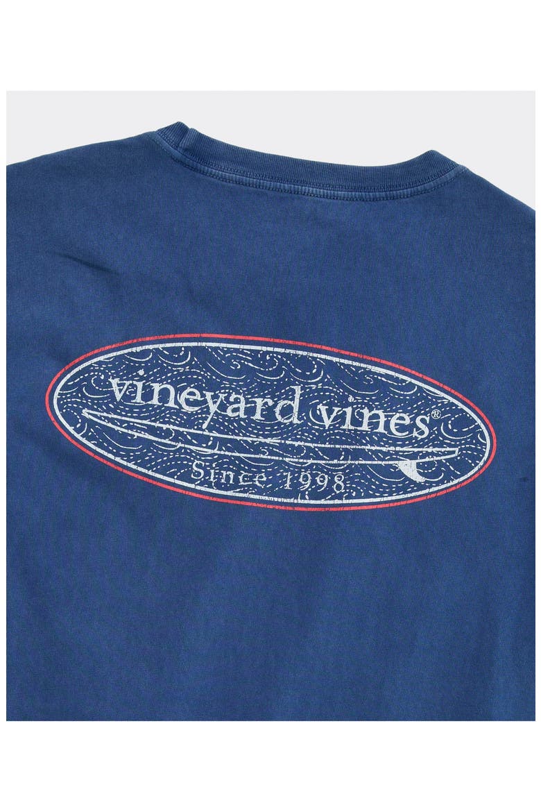 Wave Graphic Pocket T-Shirt, Alternate, color, MOONSHINE
