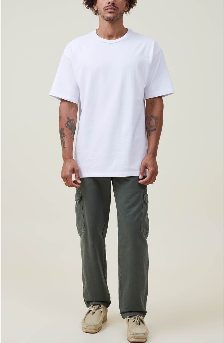 Cotton On Men's Box Fit Plain T-Shirt, Alternate, color, White