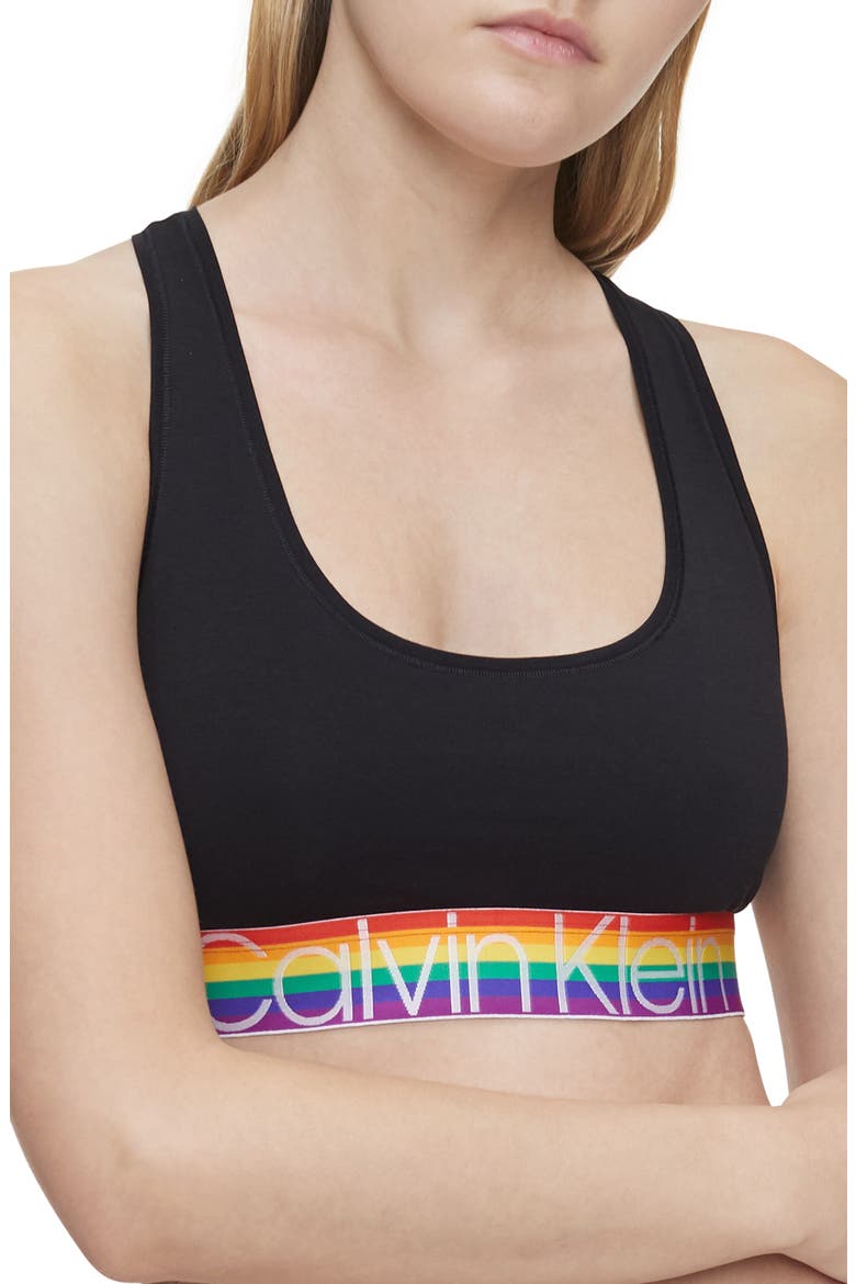 Modern Pride Racerback Bra, Main, color, BLACK