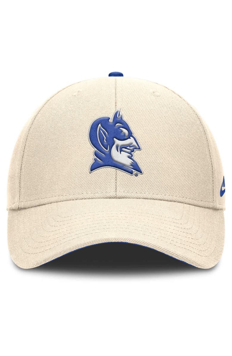 Nike Men's Nike Natural Duke Blue Devils Rise Legacy Adjustable Hat, Alternate, color, Natural