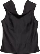 Brandon Maxwell The Bowie Wool & Silk Draped Top