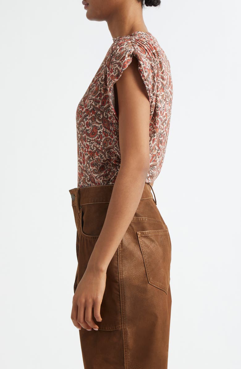 Isabel Marant Étoile Devani Cap Sleeve Top, Alternate, color,