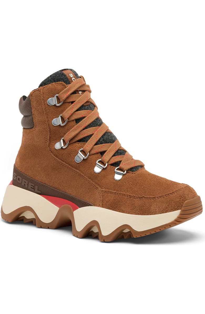 SOREL Kinetic Impact Conquest Plus Waterproof Sneaker Boot, Main, color, Velvet Tan/ Tobacco