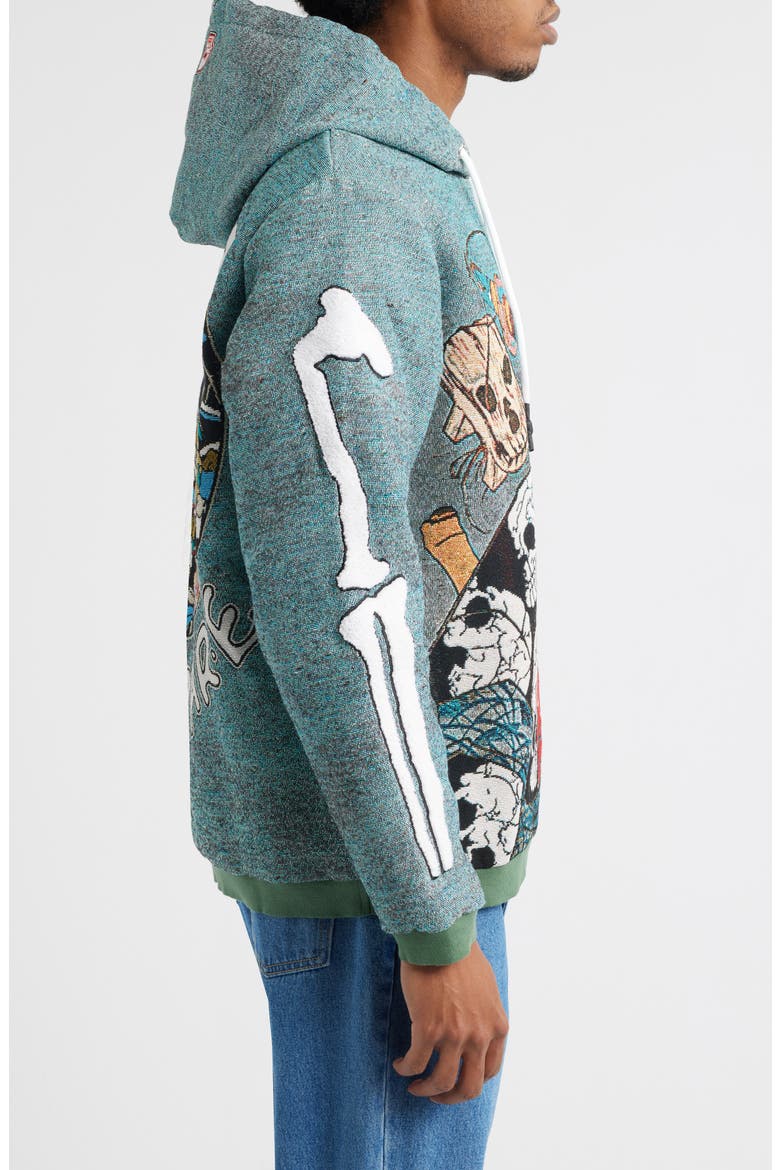 Nozarashi Gosuke Hoodie, Alternate, color, GRAY