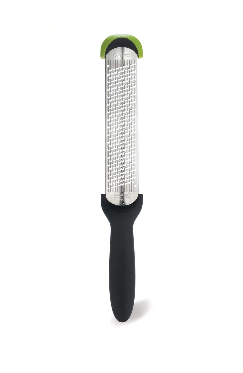 CUISIPRO Fine Rasp Etched Cheese Grater Zester Surface Glide Technology, Main, color, Silver
