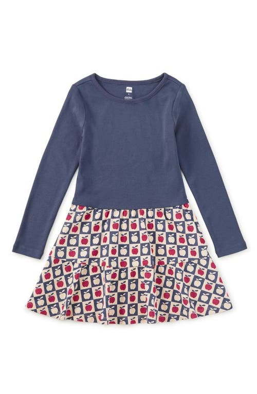 Tea Collection Tiered Skirted Twirl Dress in Apple Checkerboard 
