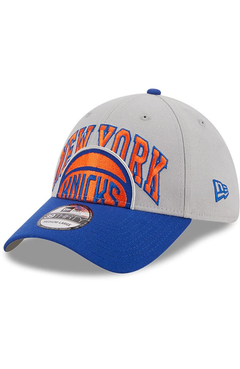 New Era Men's New Era Gray/Blue New York Knicks Tip-Off Two-Tone 39THIRTY Flex Hat, Main, color, 
